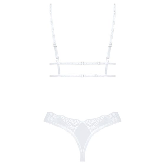 Obsessive Set Heavenlly - csipkés melltartó szett (fehér)