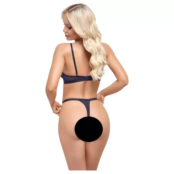 Cottelli Party - korzetová podprsenka set - čierna - 80C/M