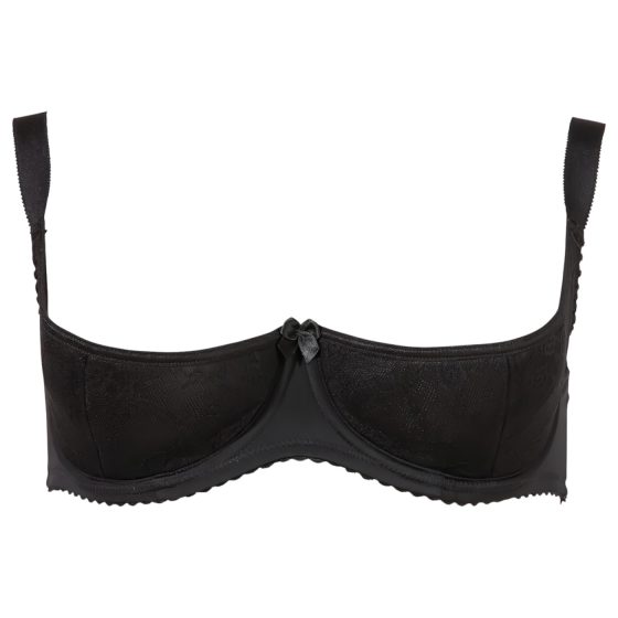 Cottelli Plus Size - zvodný čierny podprsenkový set