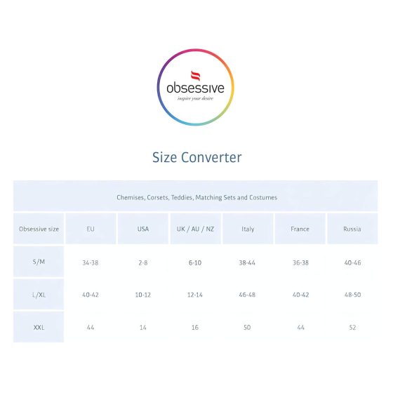 Obsessive - dámske nohavičky s mašľou a výšivkou - modré