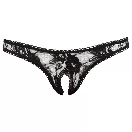 Cottelli - tangá na sex - čipkované - čierne