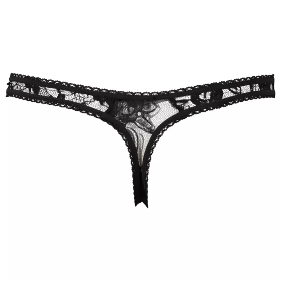 Cottelli - tangá na sex - čipkované - čierne