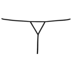   Cottelli - dámske otvorené tangá so štrasmi - čierne - M/L