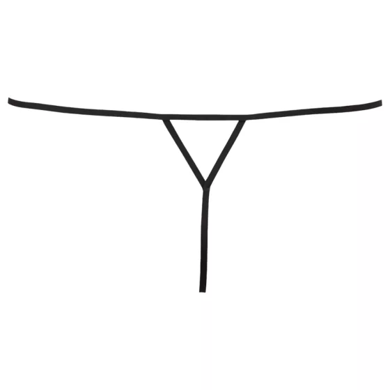 Cottelli - dámske otvorené tangá so štrasmi - čierne - M/L