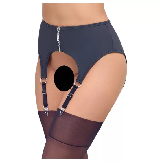 Cottelli - podväzkový pás - matný povrch - čierny - L