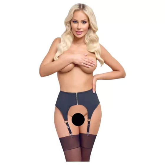 Cottelli - podväzkový pás - matný povrch - čierny - L