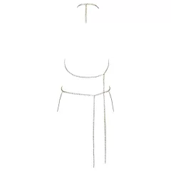 Cottelli - erotický body s reťazami - zlatá farba