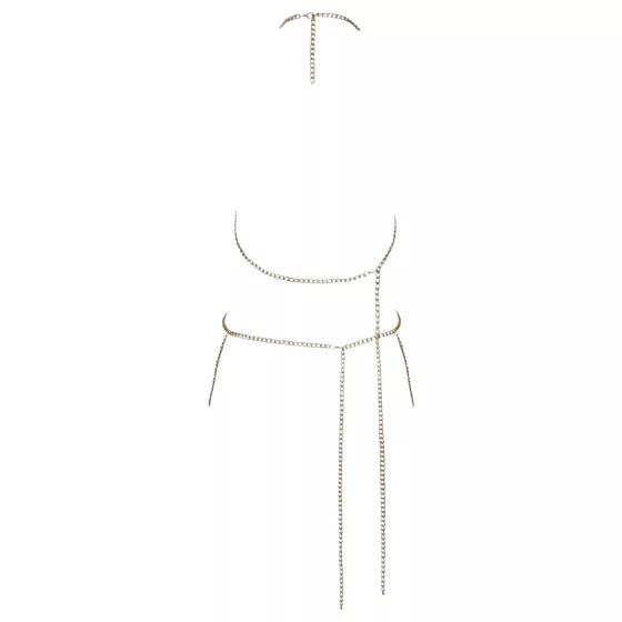 Cottelli - erotický body s reťazami - zlatá farba