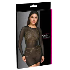 Cottelli - erotický body s reťazami - zlatá farba