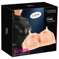   Cottelli - silikónové push-up prsia s podprsenkou - 2x1000g