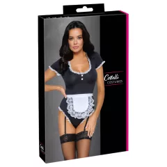 Cottelli - body čašníčky so zásterou (čierne)