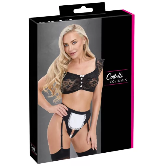 Cottelli - kostým chyžnej (čierno-biely) - M