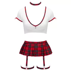 Cottelli - kostým školáčky set (červeno-biely)