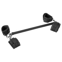   Fetish - bondage sada s tyčou - umelá koža - čierna - 6 dielov