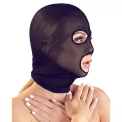   Bad Kitty - erotická maska na orálny sex - sieťovaná - čierna
