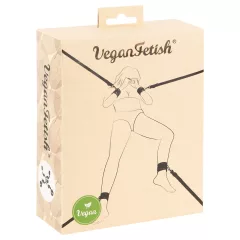 Vegan Fetish - zväzovací set na posteľ - čierny