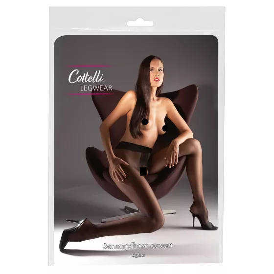 Cottelli - erotické pančuchy - saténový vzhľad - XL