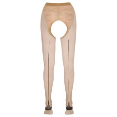 Cottelli - pásikavé erotické pančuchy - telová farba