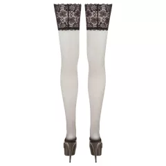   Cottelli Plus Size - samodržiace pančuchy 15 cm čipkované (čierne)