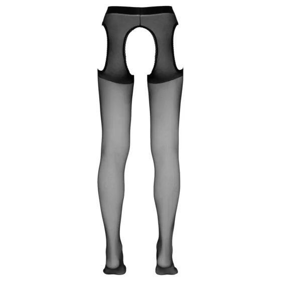 Cottelli - otvorené (crotchless) pančuchové nohavice (čierne)