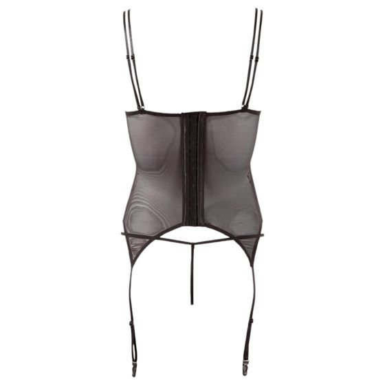 Cottelli - variabilný top s podväzkami (čierny) 