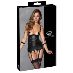 Cottelli - bondage súprava s podprsenkou - čierna - M