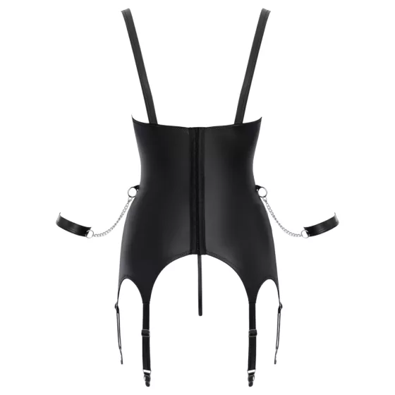 Cottelli - bondage súprava s podprsenkou - čierna - M