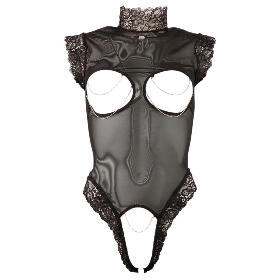 Abierta Fina - dámske body - pikantný strih - čierna - XL