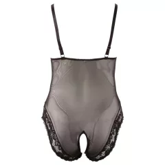 Cottelli Plus Size - čipkované body - čierne