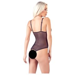   Cottelli - krajkovaný, s perličkami otvorený body (čierny)