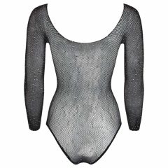   NO:XQSE - trblietavé sieťované body s dlhým rukávom - čierne (S-L)