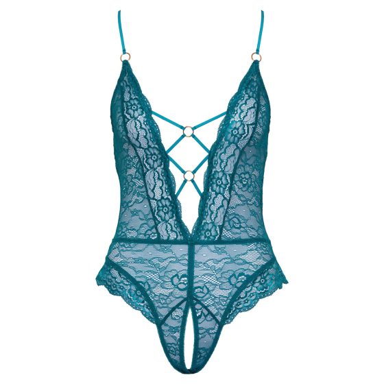 Cottelli - korzetové čipkové, otvorené body (zelené)
