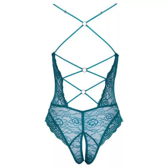 Cottelli - šnurovacie čipkované, otvorené body (zelené) - L