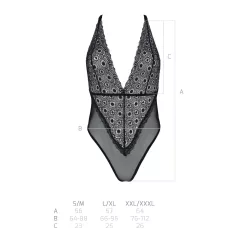 / Passion Eco Zinnia - čipkované body (čierne)