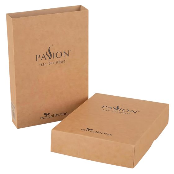 Passion Eco Zinnia - čipkované body s nízkym výstrihom (čierne) 