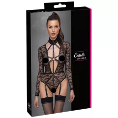 Cottelli - dámske body - priesvitné, ramienka - čierne