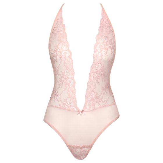 Kissable - čipkované body - ružová - L/XL