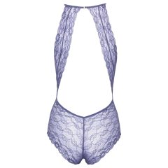 Bozkávacie - čipkované body s remienkom na krk (fialové)