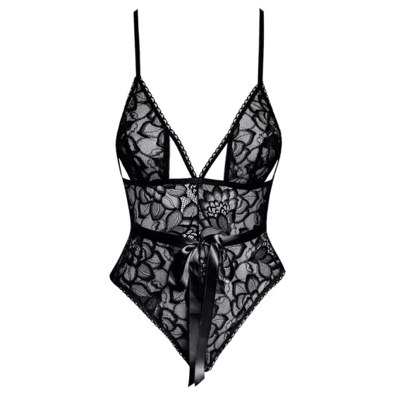 Kissable - čipkované body (čierne) - L/XL