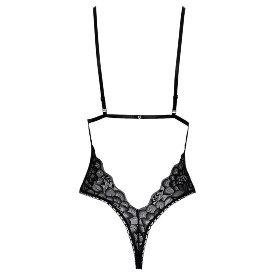 Kissable - čipkované body (čierne) - L/XL