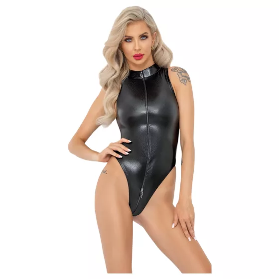 Noir - čierne body so vzorom hada - XL
