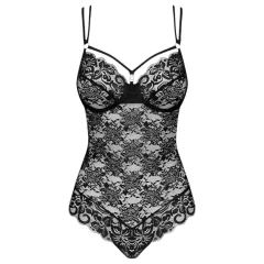 Obsessive - čipkované body - sexy strih - čierna