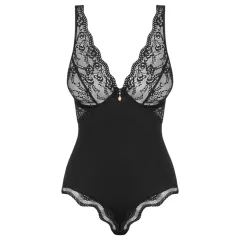 Obsessive - dámske body - priesvitný vrch - čierne