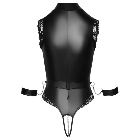 Cottelli Bondage - body s otvorenými prsiami - čierne - M