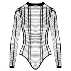 Cottelli - pruhovaný otvorený body (čierny) - S-L