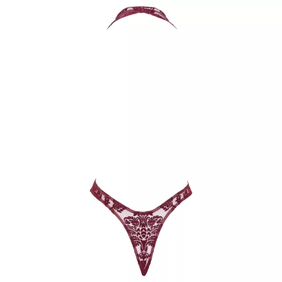 Noir Kink Royal - dámske body - červené - priehľadné