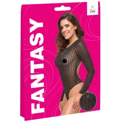  Cottelli - prúžkované body so striebornou niťou (čierne) - S-L