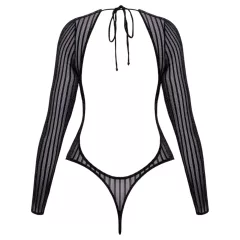  Cottelli - prúžkované body so striebornou niťou (čierne) - S-L