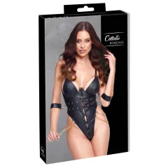 Cottelli - bondage body s reťazami (čierny)
