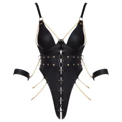 Cottelli - bondage body s reťazami (čierny)